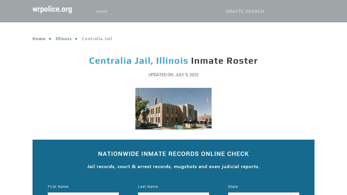 Centralia Jail, Illinois - Inmate Locator